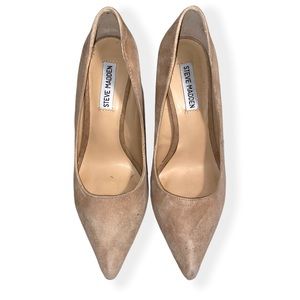 Steve Madden Leather Adela Nude Heels Sz 7.5